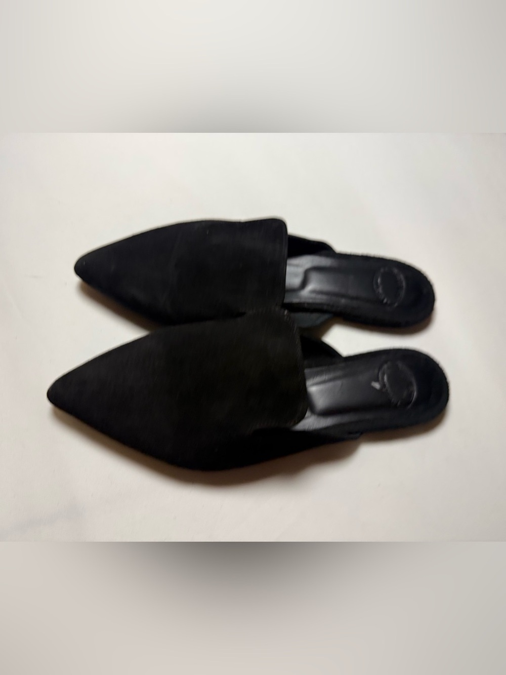 Ancient Greek Sandals Black Suede Mules